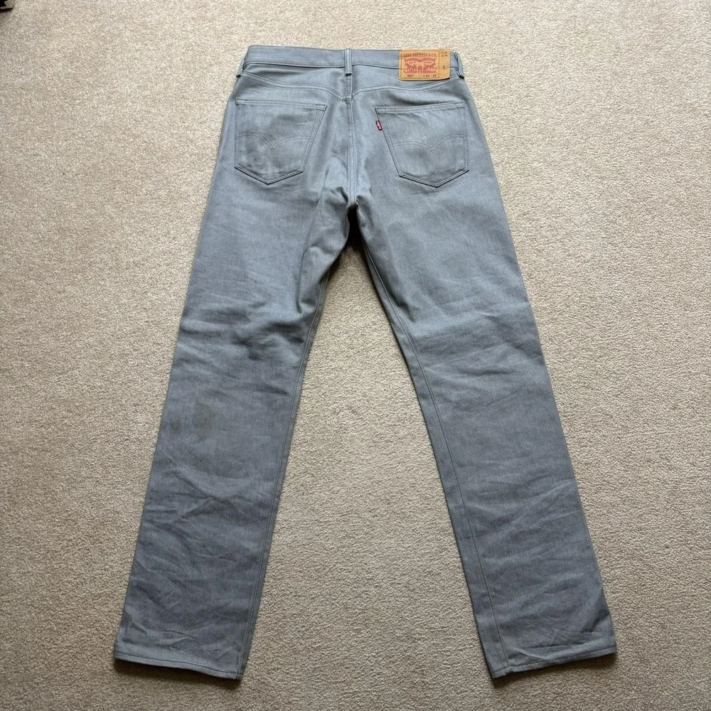 Vtg Levis‎ 501 Jeans Mens 34x34 Gray Regular Fit Straight Leg Denim Pants Casual